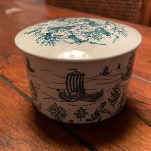 Nymolle Art Faience Limited Edition 495 Trinket Box Vintage